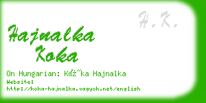 hajnalka koka business card